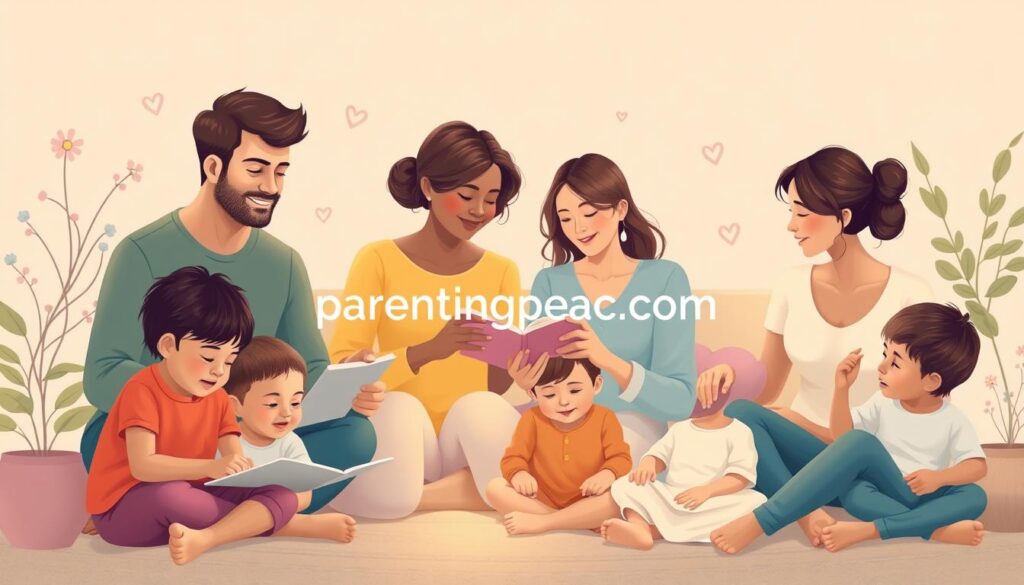 "Illustration showing different types of effective parenting techniques for raising children."